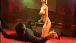 Big tits pornstar on stage sex porn video