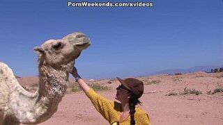 Pretty girl has sex on sandy beach porn video